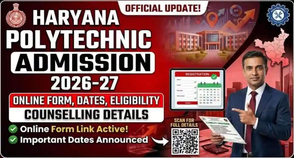Haryana Polytechnic Admission 2026-27: Key Dates, Eligibility, and Application Process