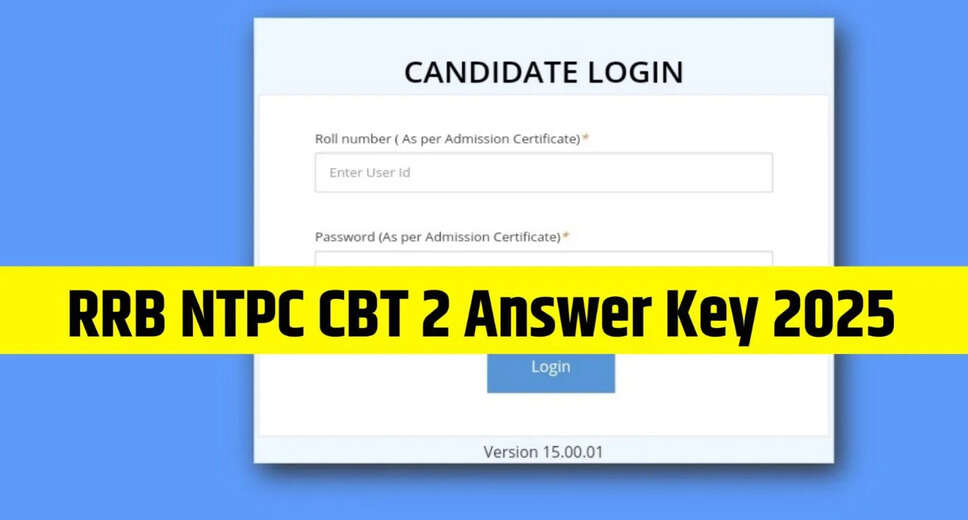 RRB NTPC Graduate Level CBT II Answer Key 2025 Released