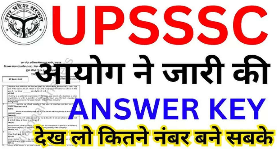 UPSSSC Auditor and Assistant Accountant Revised Answer Key 2025 Released