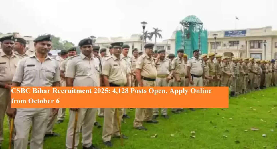 Bihar CSBC Recruitment: 4,128 Positions Open for Prohibition Constables and More