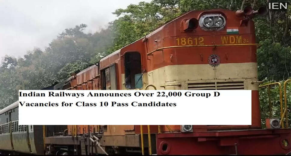 Exciting Job Opportunities: Indian Railways Announces 22,295 Group D Vacancies