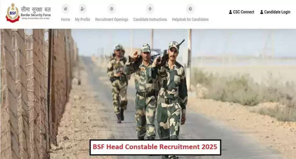 BSF Recruitment 2025: Apply Now for Head Constable Positions