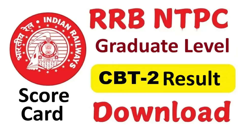 RRB NTPC Graduate Level CBT 2 Result 2025 Released