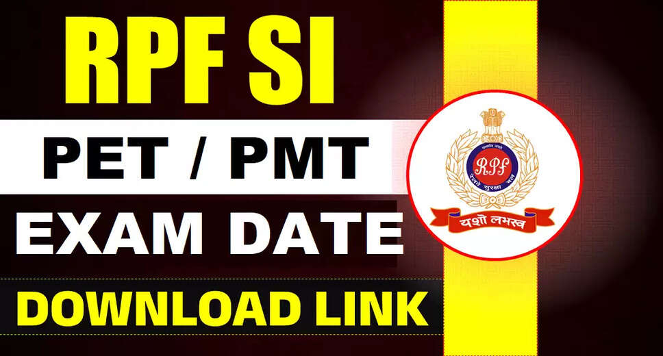 RPF Sub Inspector SI PET/PMT Exam Schedule for 2025 Announced