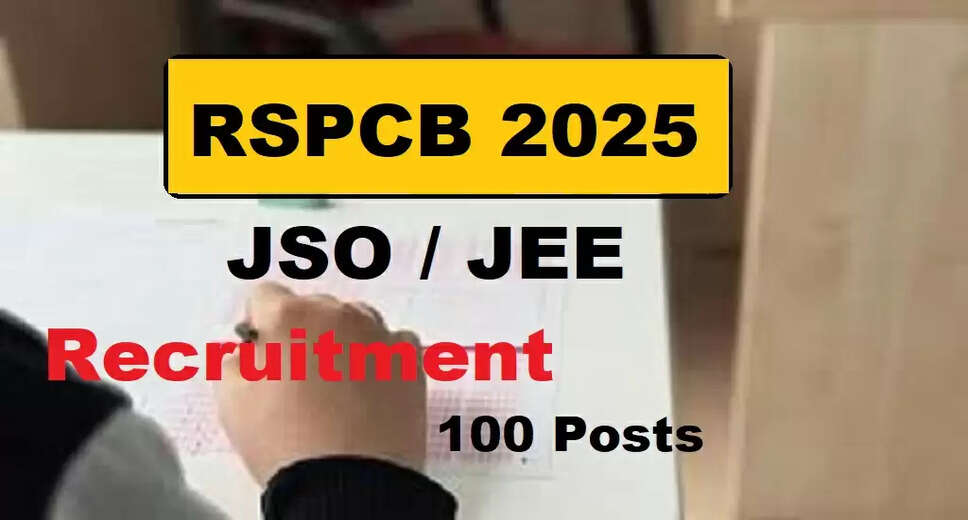 RSPCB Recruitment 2025 for Junior Scientific Officer and Junior Environmental Engineer