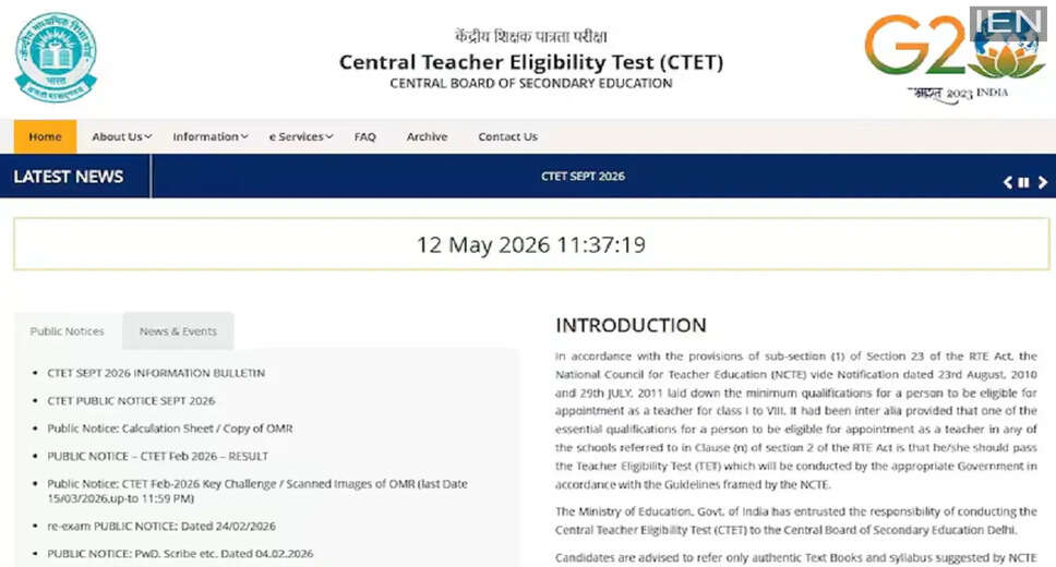 Registration Opens for CTET September 2026: Key Changes and Important Dates