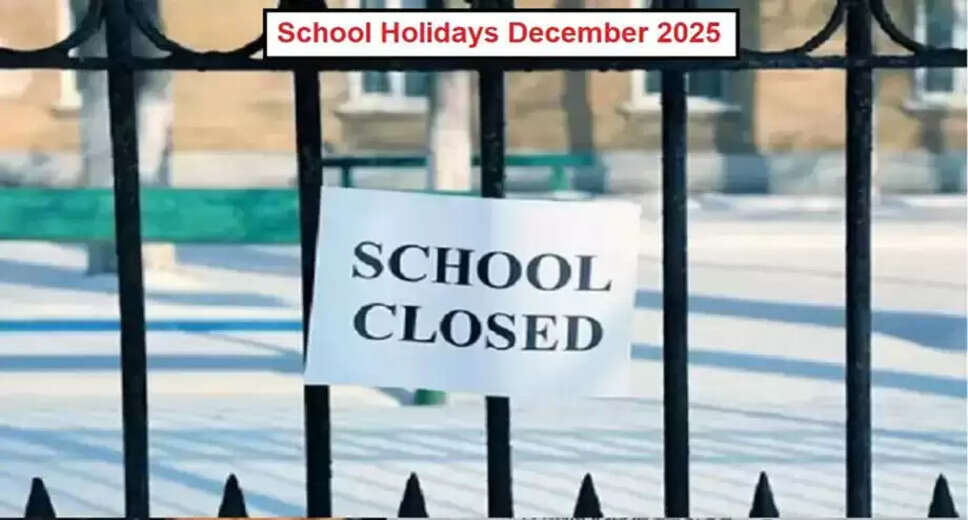 December School Holidays and Winter Breaks in India 2025