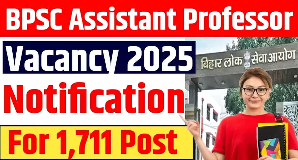 BPSC Assistant Professor Recruitment 2025: Apply for 1711 Vacancies