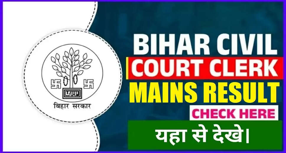 Bihar Civil Court Clerk Mains Result 2025 Announcement