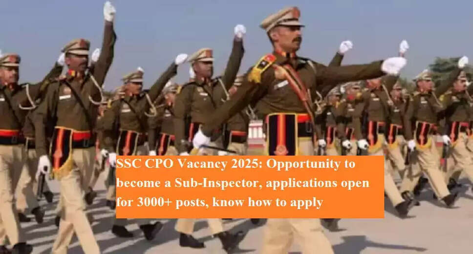 Apply Now: SSC CPO 2025 Recruitment for 3,073 Sub-Inspector Positions