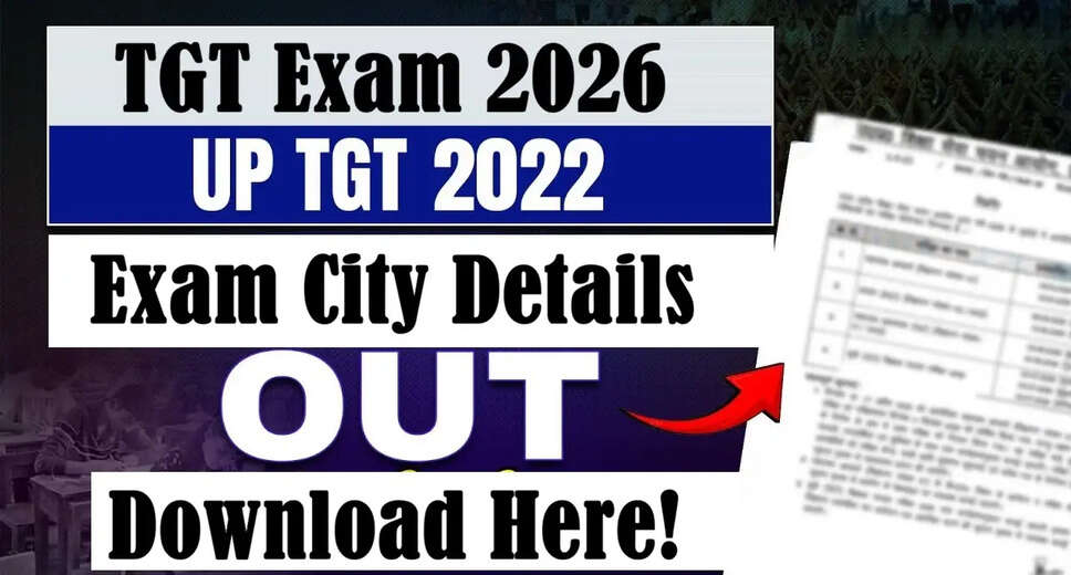 UP TGT Exam City Information Released for 2026
