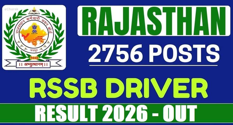 Rajasthan RSSB Driver Result 2026 Announced
