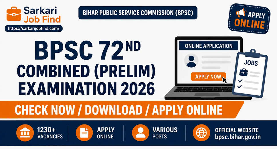 Bihar Public Service Commission Announces 72nd CCE Recruitment for 1230 Positions