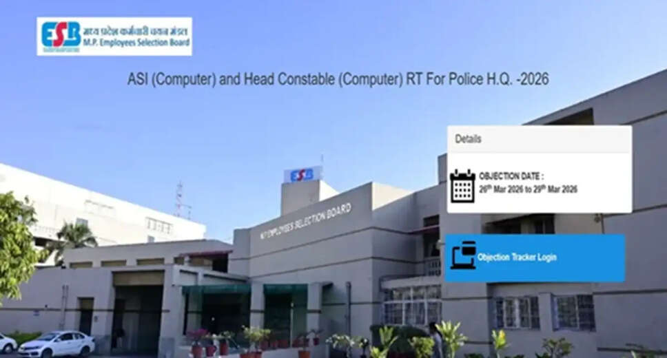 Madhya Pradesh Police HC and ASI Exam Provisional Answer Key Released