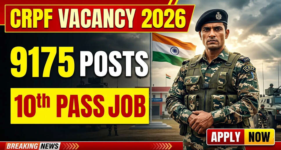 CRPF Constable Technical and Tradesmen Recruitment 2026 Announced