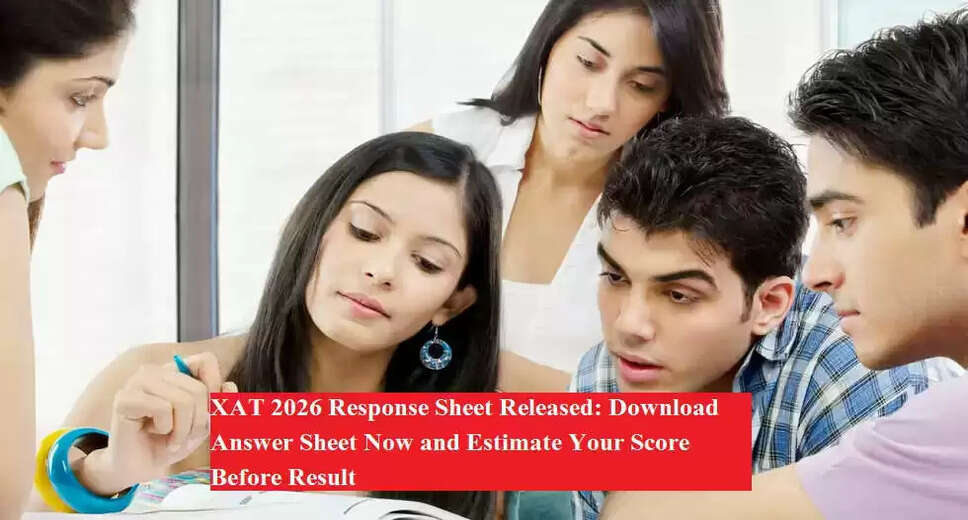 XAT 2026 Response Sheet Now Available for Candidates
