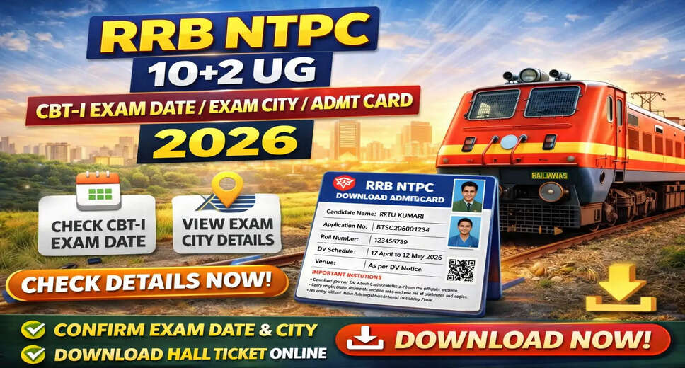 RRB NTPC 10+2 UG Admit Card 2026 Released: Download Now