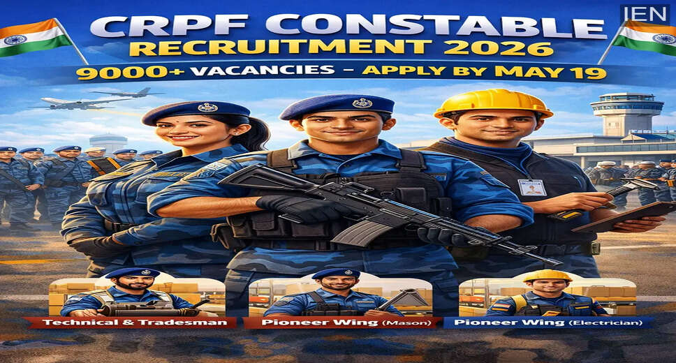 CRPF Recruitment 2026: Over 9,000 Constable Positions Available