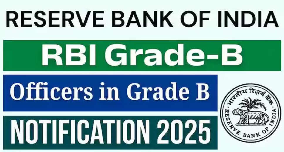 RBI Announces Recruitment for Grade B Officers in 2025