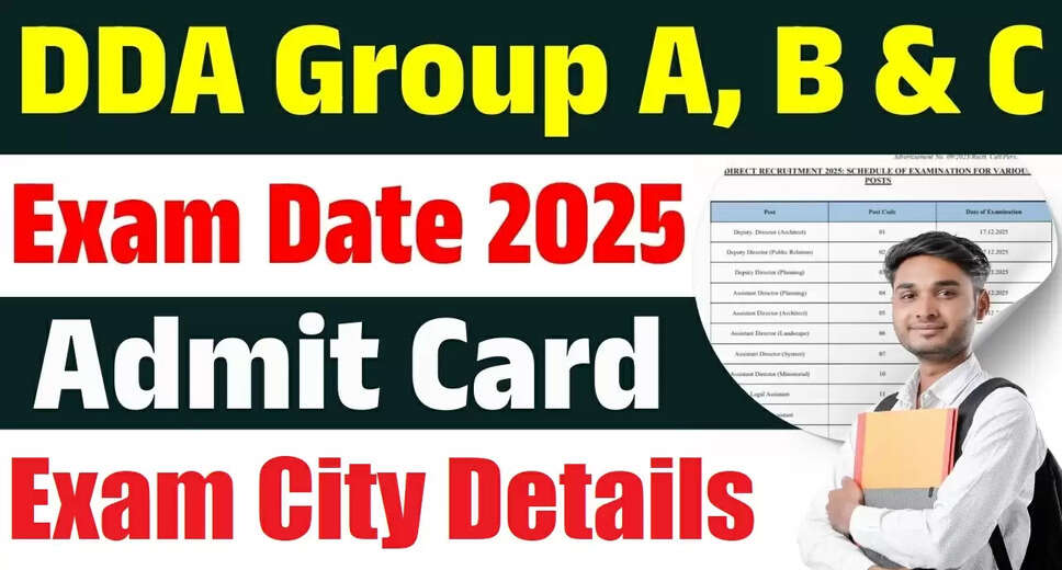 DDA Group A, B, C Admit Card 2025 Now Available for Download