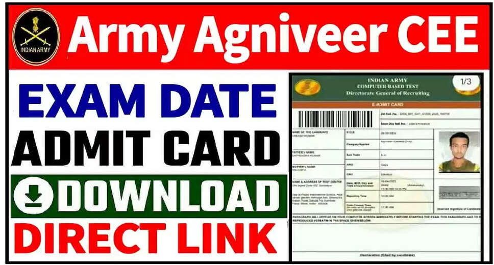 Indian Army Agniveer CCE Exam Schedule for 2025 Released