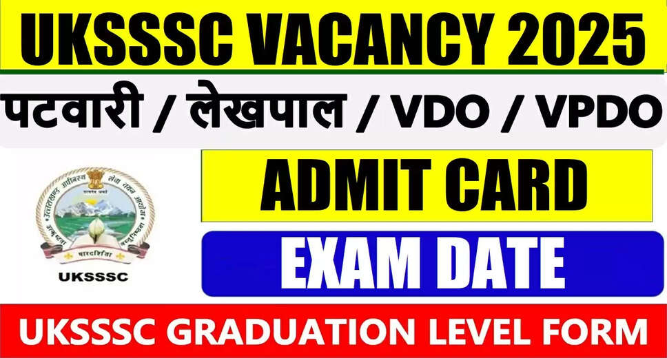 UKSSSC Admit Card 2026 for VDO, Patwari, and Other Positions Released