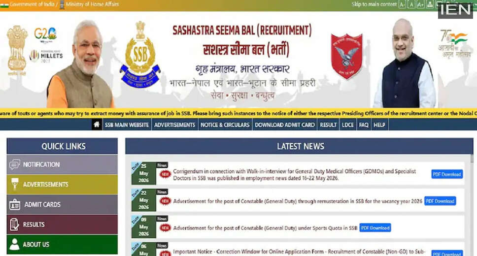 SSB Recruitment 2026: Apply Now for Constable GD Positions