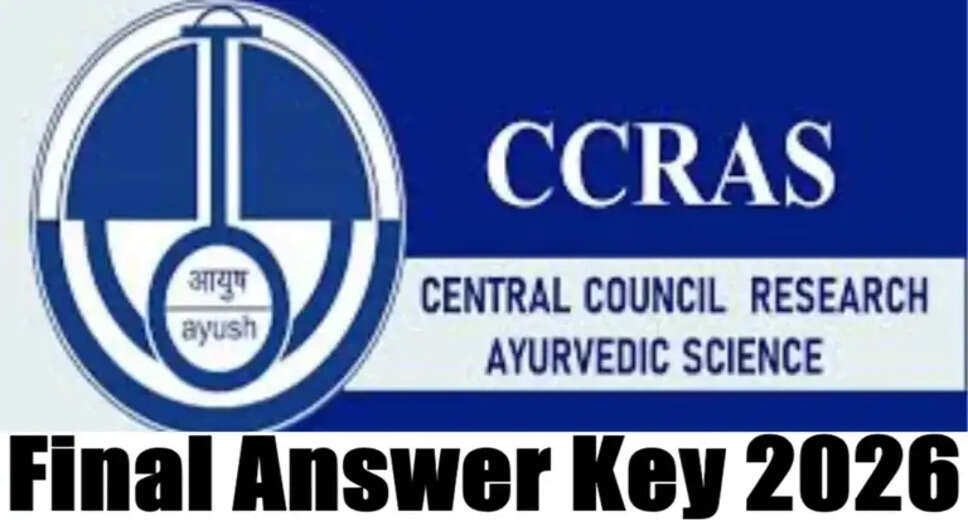 Final Answer Key Released for CCRAS Group A, B, C Recruitment 2026