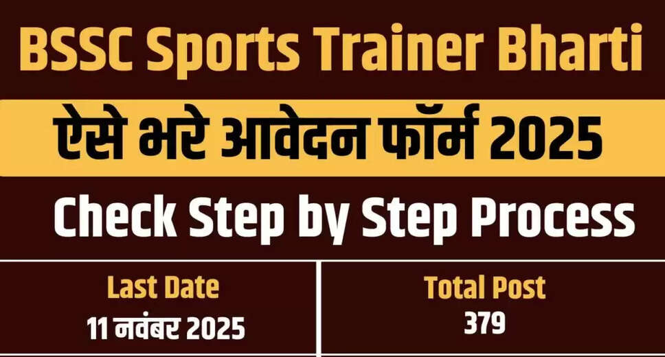 Bihar BSSC Sports Trainer Recruitment 2025: Apply for 379 Positions
