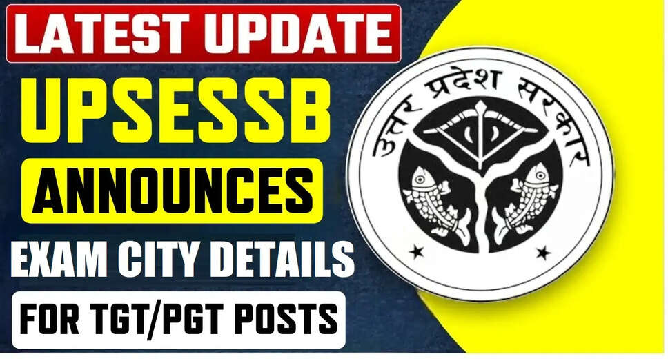 UP PGT Exam City Details Released for 2026 Examination