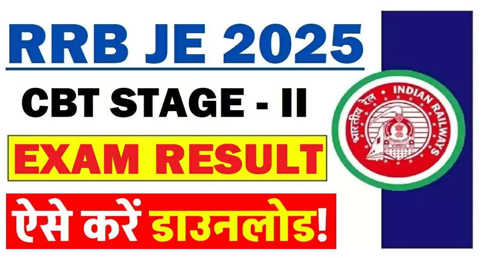 RRB JE CBT-2 Result 2025 Announcement and Details