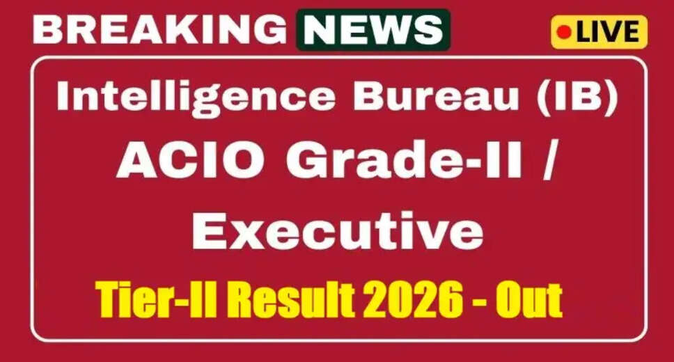 IB ACIO Grade-II Executive Tier-II Result 2026 Released