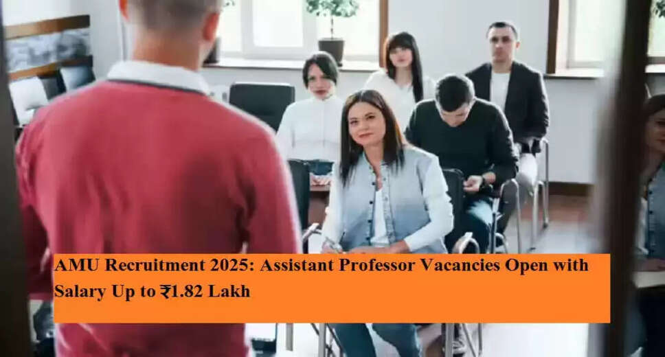 Assistant Professor Positions Open at Aligarh Muslim University: Apply Now