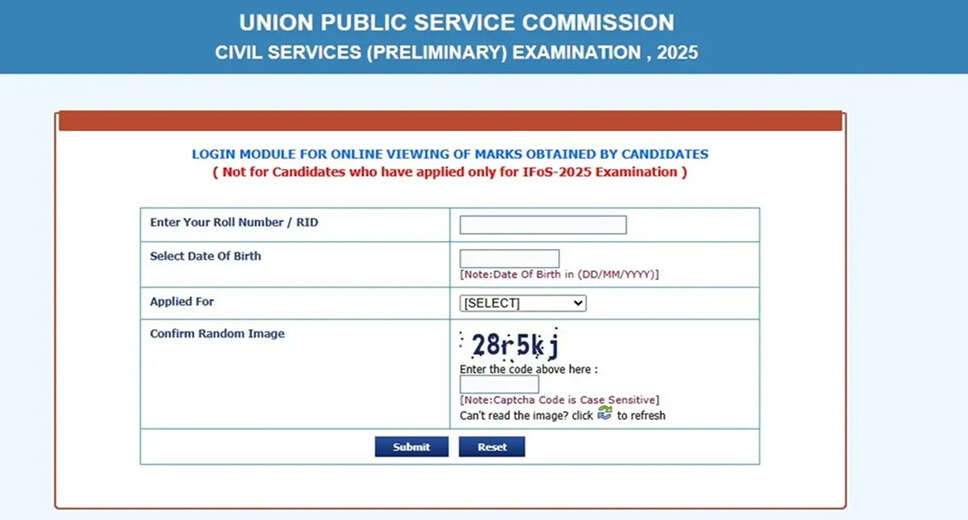 UPSC Civil Services Examination 2025: Mark Sheets and Cut-Offs Released