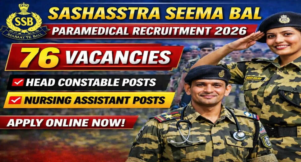 2026 Recruitment for SSB Head Constable (Medical Cadre) Announced