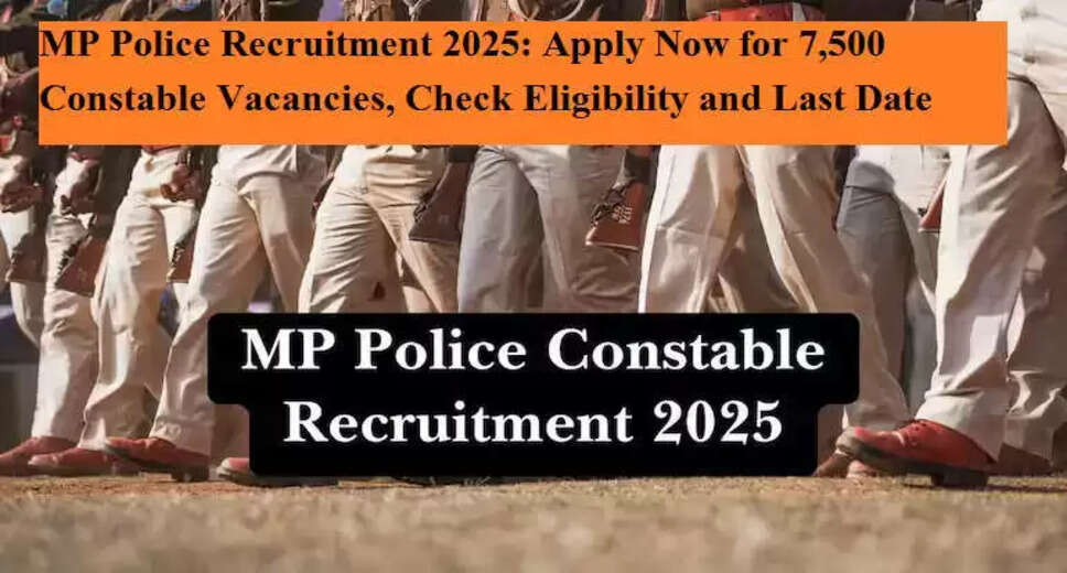 Madhya Pradesh Police Launches Recruitment for 7,500 Constable Positions