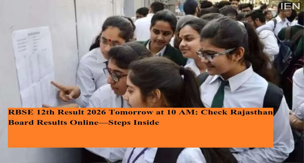 Rajasthan Board to Announce Class 12 Results on March 31, 2026