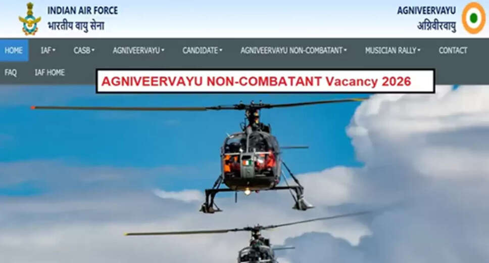 Indian Air Force Recruitment for Agniveer Non-Combatant Positions Announced