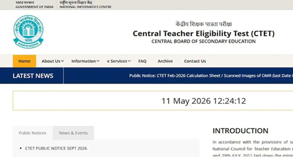 CTET September 2026 Notification Announced: Key Details and Application Process
