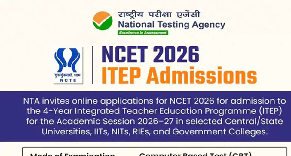 Registration Now Open for NCET 2026: Key Dates and Application Process