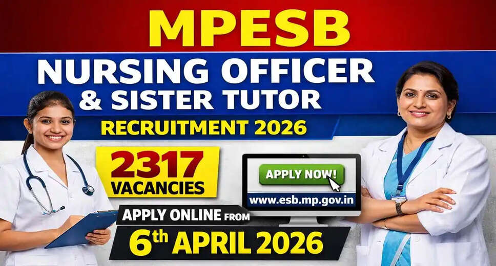 2026 MPESB Nursing Officer and Sister Tutor Recruitment Announcement