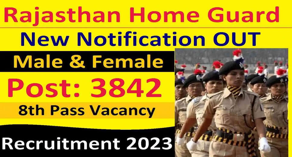 Rajasthan Home Guard Recruitment 2023: Key Dates and Application Details