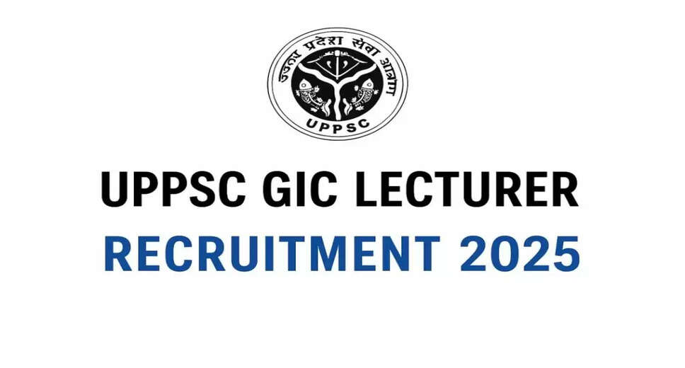 UPPSC GIC Lecturer Recruitment 2025: Apply for 1516 Positions