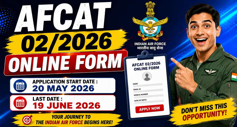 AFCAT 02/2026 Online Application Now Open for Indian Air Force Recruitment