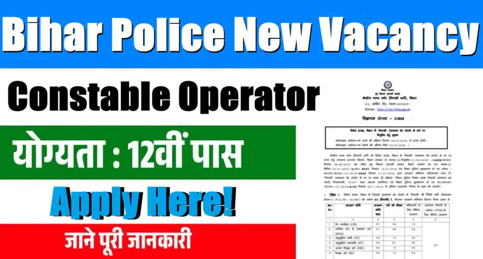 Bihar Police CSBC Constable Operator Recruitment 2026: Apply for 993 Vacancies