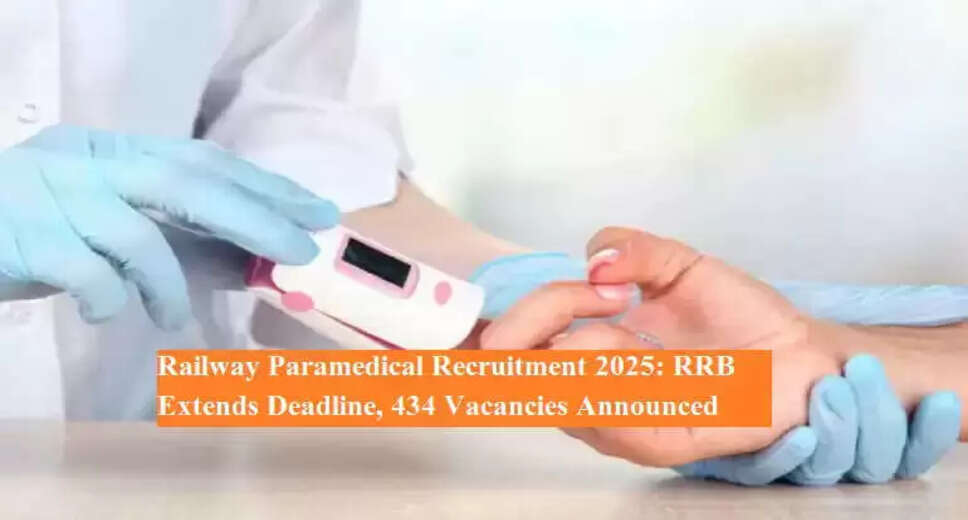 Indian Railways Announces 434 Paramedical Vacancies: Apply Now!