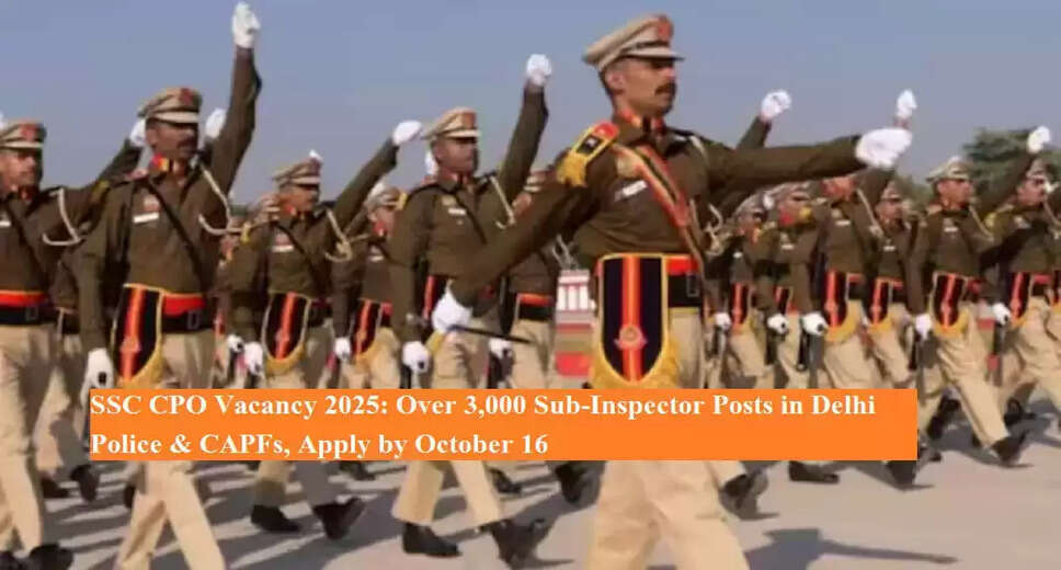 Exciting SSC CPO Recruitment 2025: Apply Now for 3,073 Sub-Inspector Positions