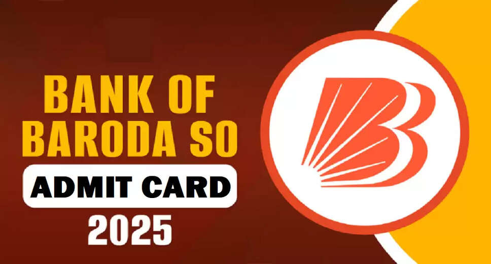 Bank of Baroda Specialist Officer Recruitment 2025 Announced