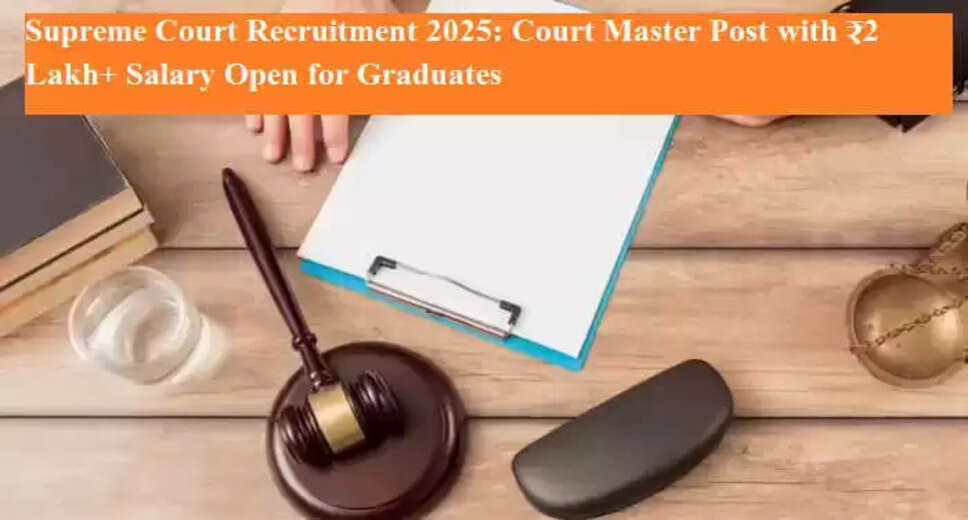 Supreme Court of India Invites Applications for Court Master Position