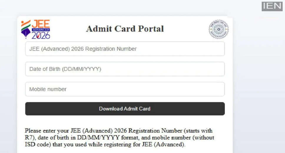 JEE Advanced 2026 Admit Card Released: Key Details and Download Instructions